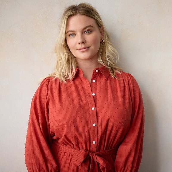 LC Lauren Conrad Rust Colored Dress | Size 4X - NWT - Picture 6 of 9